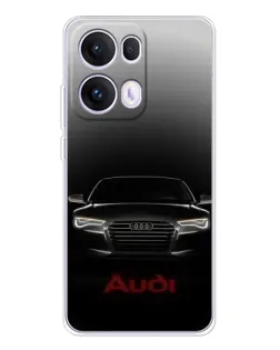 Чохол для OPPO Reno13 Pro з картинкою «Audi — градієнтний контур»