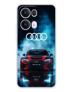 Чохол для OPPO Reno13 Pro з картинкою «Audi Sport — неон»