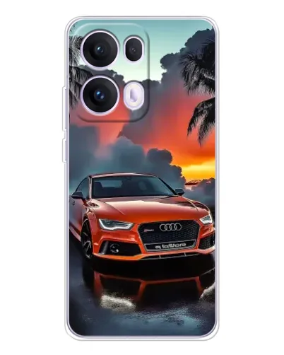 Чохол для OPPO Reno13 Pro з картинкою «Audi — захід сонця»