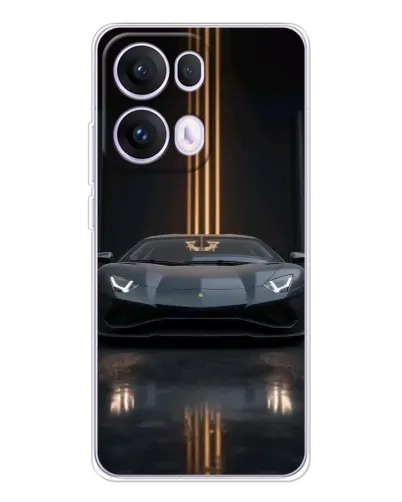Чохол для OPPO Reno13 Pro з картинкою «Lamborghini золоті лінії»