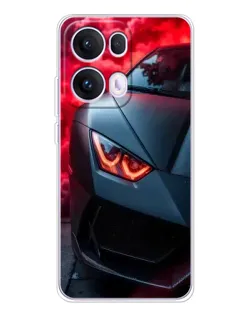 Чохол для OPPO Reno13 Pro з картинкою «Lamborghini червоне сяйво»