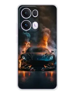 Чохол для OPPO Reno13 Pro з картинкою «Lamborghini димна естетика»