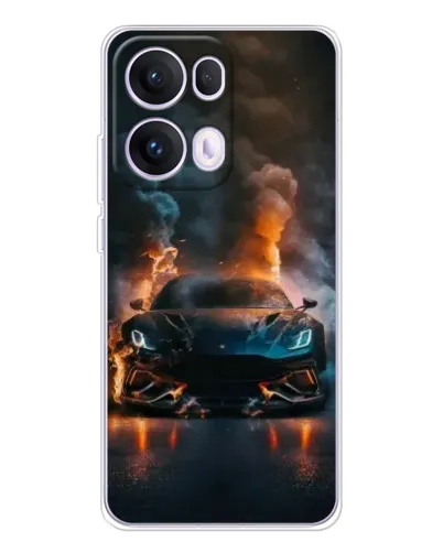 Чохол для OPPO Reno13 Pro з картинкою «Lamborghini димна естетика»