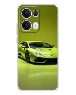 Чохол для OPPO Reno13 Pro з картинкою «Салатовий Lamborghini Huracan»