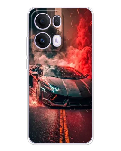 Чохол для OPPO Reno13 Pro з картинкою «Lamborghini червоний дим»