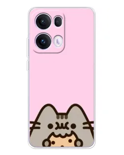 Чохол для OPPO Reno13 Pro з картинкою «Pusheen та печиво»