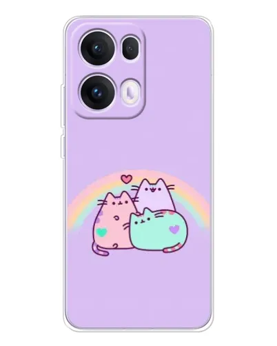 Чохол для OPPO Reno13 Pro з картинкою «Веселкові Пушини» Чохол для OPPO Reno13 Pro з картинкою «Веселкові Пушини»