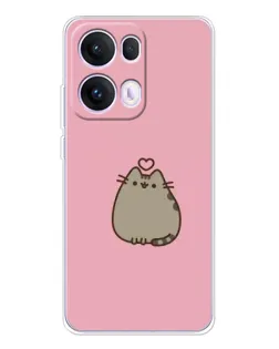 Чохол для OPPO Reno13 Pro з картинкою «Pusheen серце»