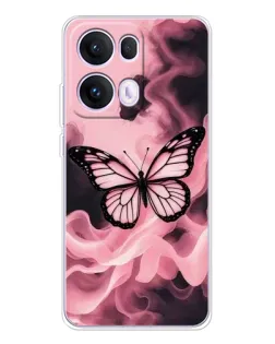 Чохол для OPPO Reno13 Pro з картинкою «Метелик у диму»