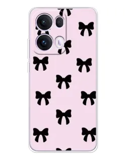 Чохол для OPPO Reno13 Pro з картинкою «Чорні банти Coquette»