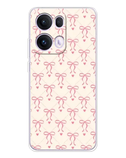 Чохол для OPPO Reno13 Pro з картинкою «Рожеві бантики Coquette»