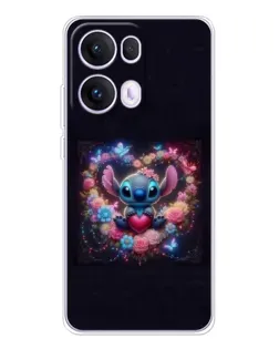 Чехол для OPPO Reno13 Pro с картинкой «Stitch в цветах»