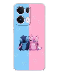 Чехол для OPPO Reno13 Pro с картинкой «Stitch и Angel Love»
