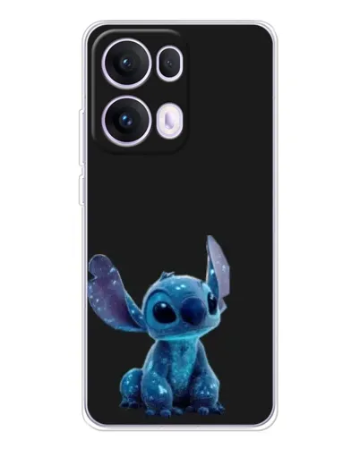 Чехол для OPPO Reno13 Pro с картинкой «Стич на черном»