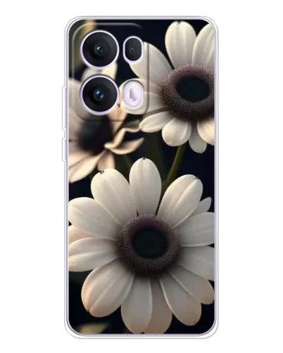 Чохол для OPPO Reno13 Pro з картинкою «Білі маргаритки макро»