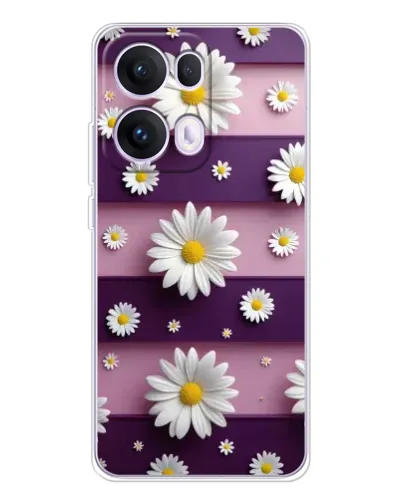 Чохол для OPPO Reno13 Pro з картинкою «Ромашки на фіолетовому»