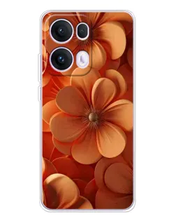 Чохол для OPPO Reno13 Pro з картинкою «Помаранчева макро квітка»