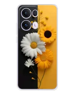 Чохол для OPPO Reno13 Pro з картинкою «Соняшник та ромашка»
