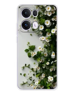 Чохол для OPPO Reno13 Pro з картинкою «Гілка дрібних білих квітів»