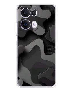Чохол для OPPO Reno13 Pro з картинкою «Темний абстрактний камуфляж»