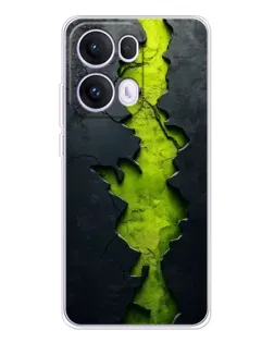 Чохол для OPPO Reno13 Pro з картинкою «Салатовий розлом скелі»