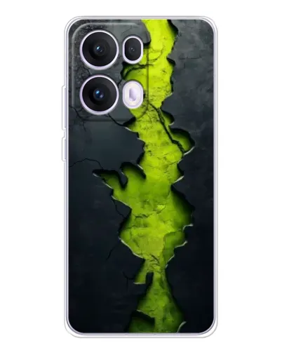 Чохол для OPPO Reno13 Pro з картинкою «Салатовий розлом скелі»