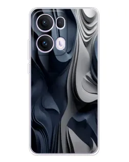 Чохол для OPPO Reno13 Pro з картинкою «Об'ємні сині складки»