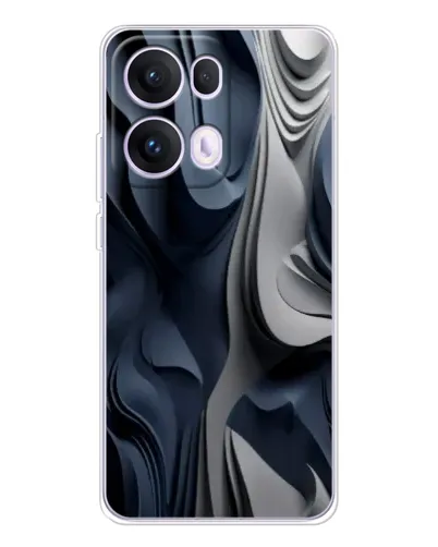 Чохол для OPPO Reno13 Pro з картинкою «Об'ємні сині складки»