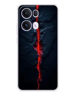 Чохол для OPPO Reno13 Pro з картинкою «Червона лавова тріщина»