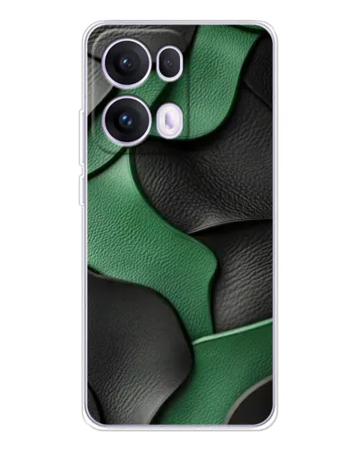 Чохол для OPPO Reno13 Pro з картинкою «Зелені шкіряні хвилі»
