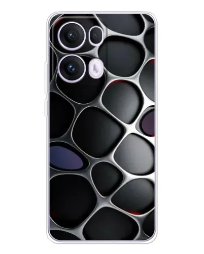 Чохол для OPPO Reno13 Pro з картинкою «Об'ємна темна решітка»