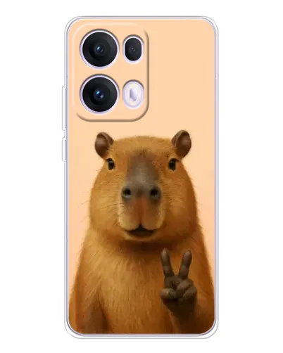 Чехол для OPPO Reno13 Pro с картинкой «Капибара виктория»