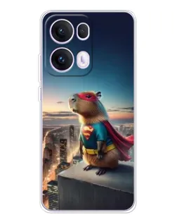 Чехол для OPPO Reno13 Pro с картинкой «Капи-мен супергерой»