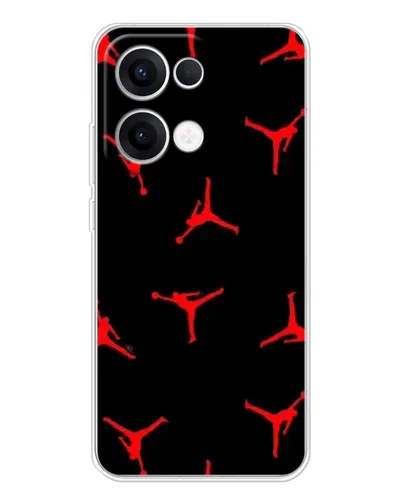 Чохол для OPPO Reno13 з картинкою «Jordan Red Pattern» Чохол для OPPO Reno13 з картинкою «Jordan Red Pattern»