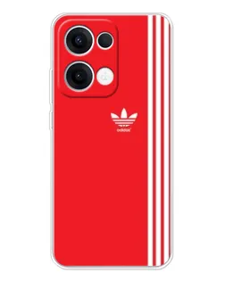 Чохол для OPPO Reno13 з картинкою «Червоний мінімалізм Adidas»