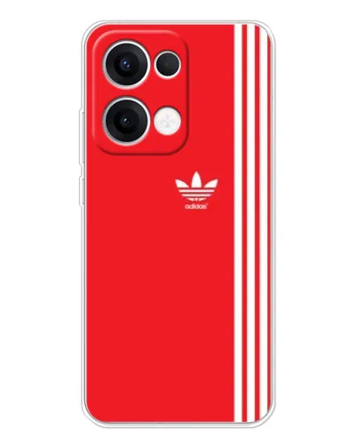 Чохол для OPPO Reno13 з картинкою «Червоний мінімалізм Adidas»