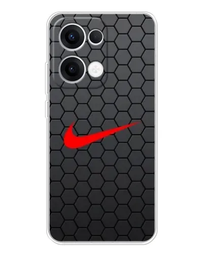Чохол для OPPO Reno13 з картинкою «Nike — карбонова сітка»