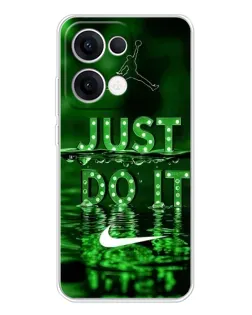 Чохол для OPPO Reno13 з картинкою «Зелений неоновий Nike»