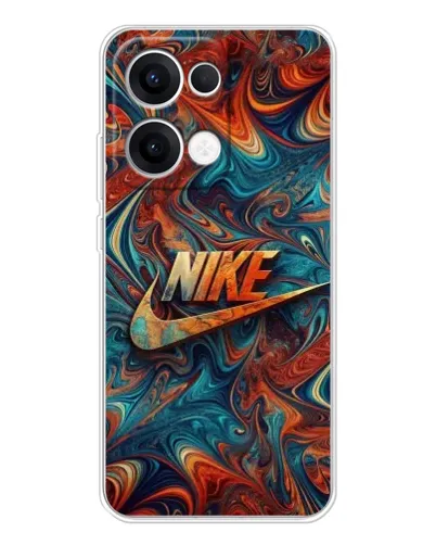 Чохол для OPPO Reno13 з картинкою «Nike в абстракції»