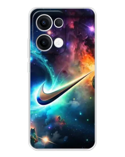 Чохол для OPPO Reno13 з картинкою «Космічний Nike Swoosh»