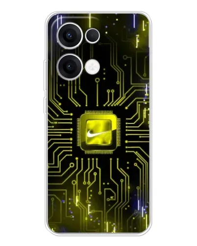 Чохол для OPPO Reno13 з картинкою «Nike — золота іскра»
