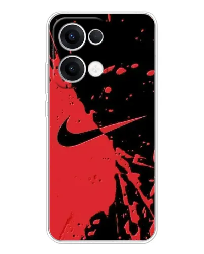Чохол для OPPO Reno13 з картинкою «Червоні бризки Nike» Чохол для OPPO Reno13 з картинкою «Червоні бризки Nike»