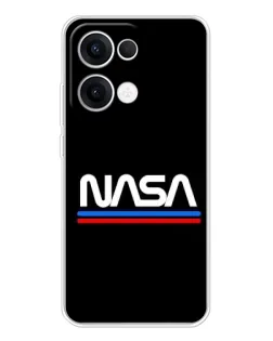 Чехол для OPPO Reno13 с картинкой «NASA — классика Red Blue»