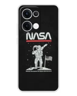Чохол для OPPO Reno13 з картинкою «NASA — крокуємо по Місяцю»