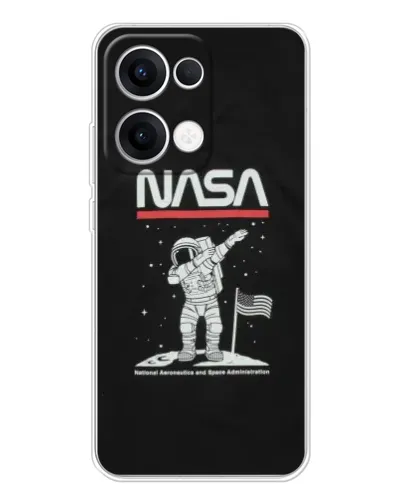 Чохол для OPPO Reno13 з картинкою «NASA — крокуємо по Місяцю»