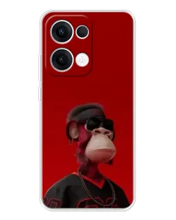 Чохол для OPPO Reno13 з картинкою «Bored Ape в червоному»