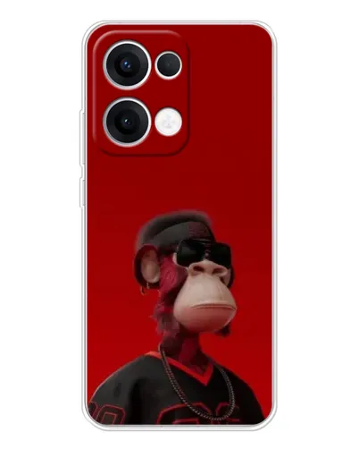 Чохол для OPPO Reno13 з картинкою «Bored Ape в червоному»