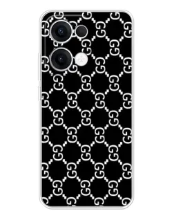 Чехол для OPPO Reno13 с картинкой «Gucci — сетчатый паттерн»