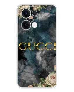 Чехол для OPPO Reno13 с картинкой «Абстрактные цветы Gucci»