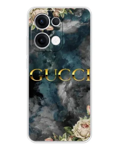 Чехол для OPPO Reno13 с картинкой «Абстрактные цветы Gucci» Чехол для OPPO Reno13 с картинкой «Абстрактные цветы Gucci»